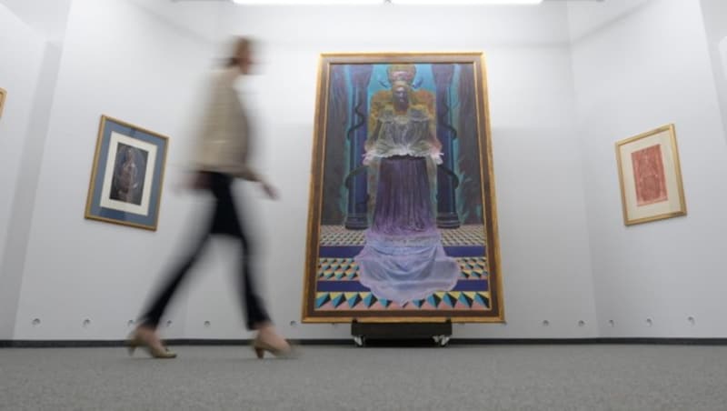 Die Werke von Ernst Fuchs: "Adam Kadmon" in der Kunsthalle Messmer in Riegel im Jahr 2014 (Bild: APA/EPA/PATRICK SEEGER)