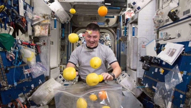 Astronaut Kjell Lindgren auf der ISS (Bild: AFP)
