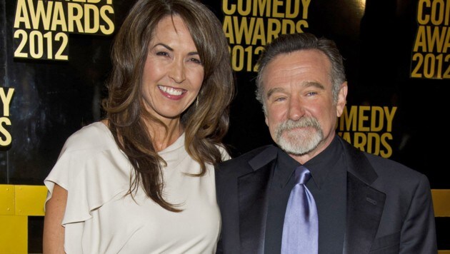 Robin Williams mit Ehefrau Susan Schneider (Bild: AP)