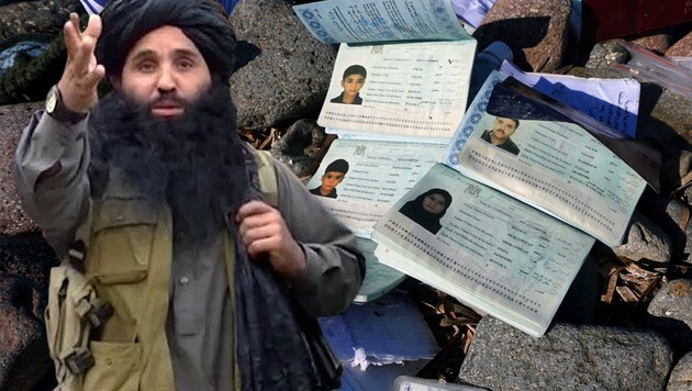 Die Taliban (im Bild Mullah Fazlullah, Chef des pakistanischen Zweiges) verkaufen Todesdrohungen. (Bild: APA/EPA/TTP HO, APA/AFP)