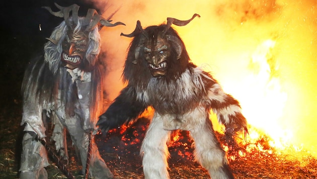 Krampus runs are very popular, but times are getting tougher for the Perchten (Bild: Kronen Zeitung)