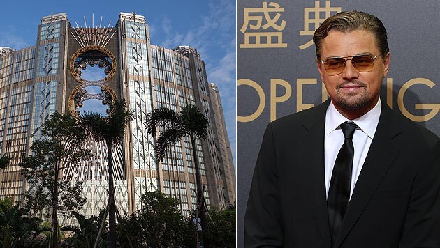 Leonardo DiCaprio bei der Eröffnung des neuen Mega-Casinos Macau Studio City. (Bild: APA/EPA/JEROME FAVRE, AP)