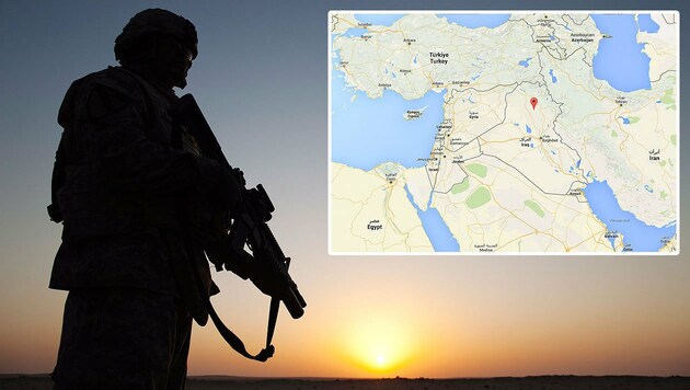 Eliteeinheiten der US-Armee befreiten Dutzende IS-Geiseln in Hawidscha (siehe Karte). (Bild: LUCAS JACKSON/EPA/picturedesk.com, Google Maps)