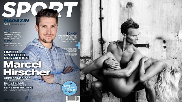 So sexy sind Vadim Garbuzov und Kathrin Menzinger im "Sport Magazin" zu sehen. (Bild: Sportmagazin/Harald Eisenberger)
