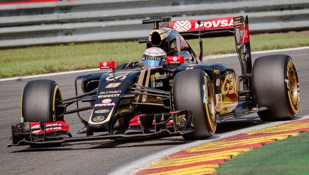 Grosjean – noch in seinem Lotus (Bild: AP)