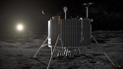 Künstlerische Illustration: „Luna-27“ nach der Landung auf dem Mond (Bild: ESA)