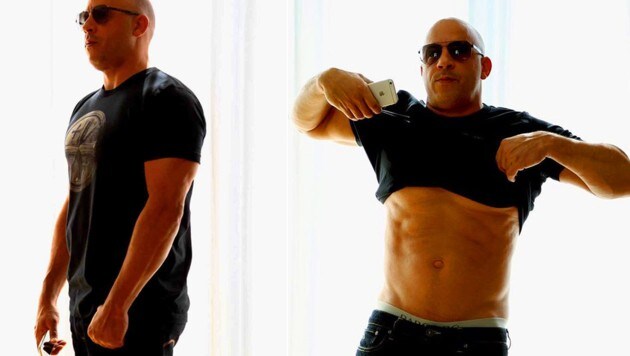 Vin Diesel zeigt seinen Bauch (Bild: Instagram)