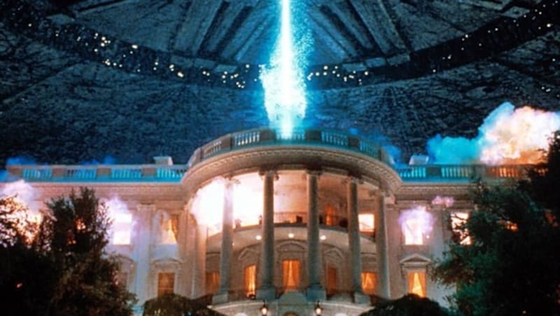 "Independence Day": Die Bilder aus Roland Emmerichs Alien-Zerstörungsorgie bleiben unvergessen. (Bild: 20th Century Fox)