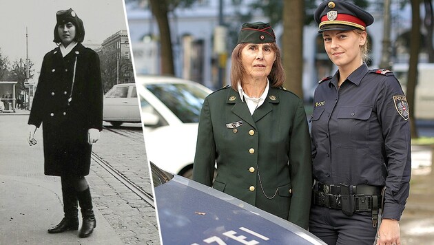 Polizei einst und jetzt: Junge Beamtinnen lauschten am Donnerstag den Erzählungen ihrer Kolleginnen. (Bild: Gerhard Bartel)