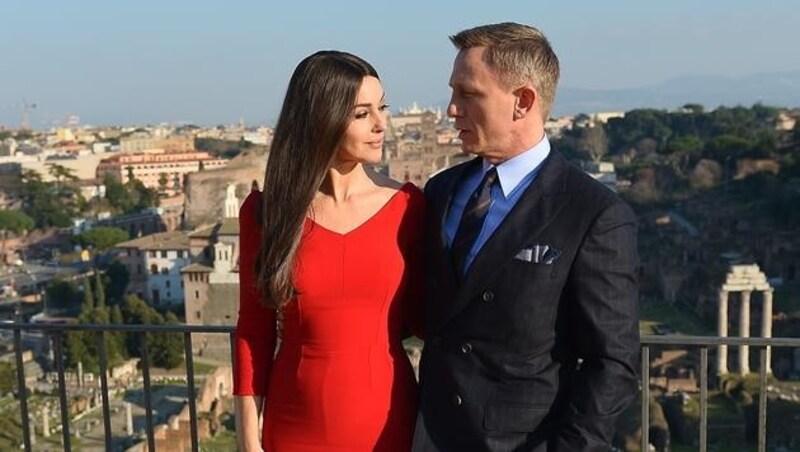 Monica Bellucci und Daniel Craig in Rom (Bild: AFP)