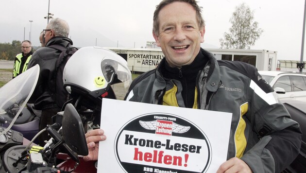 Mit dabei ist auch Motorradfan Landesrat Christian Benger. (Bild: Kronen Zeitung)