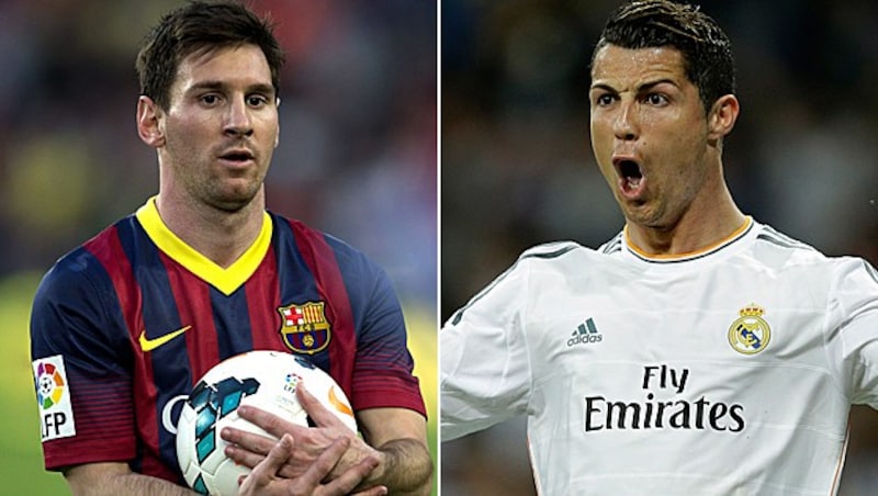 Lionel Messi und Cristiano Ronaldo (Bild: APA/EPA/ALEJANDRO GARCIA, AP)