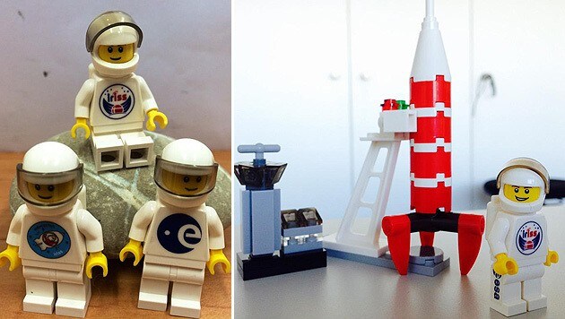 Diese Lego-Astronauten durften mit ins All. (Bild: ESA)