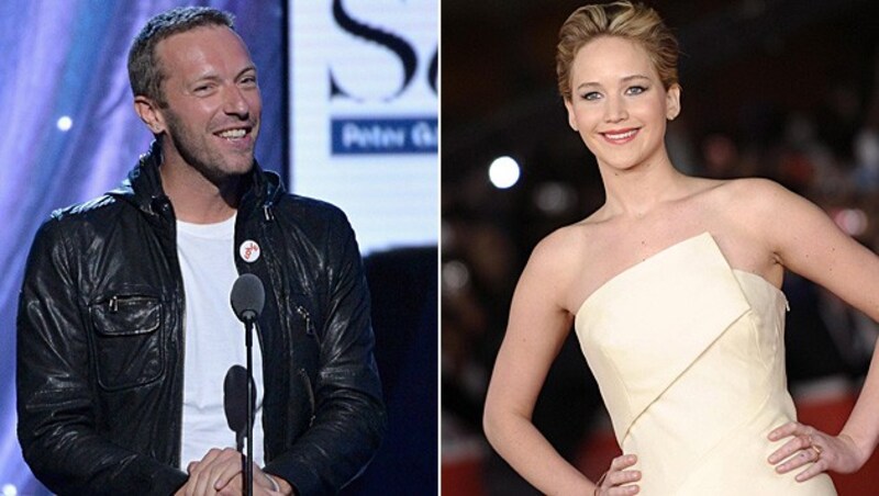 Chris Martin und Jennifer Lawrence (Bild: AFP, EPA)