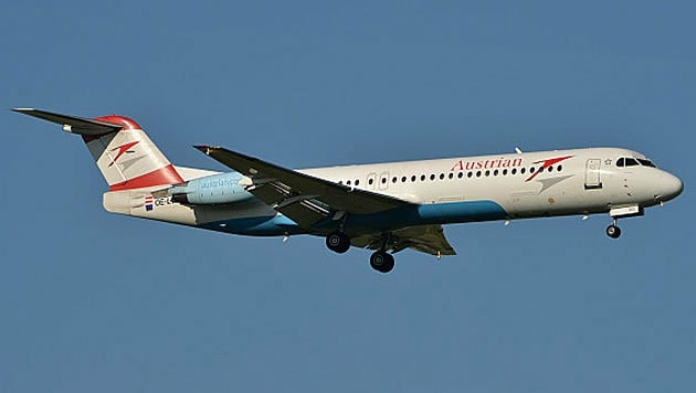 Eine Fokker 100 der AUA-Flotte (Bild: Kronen Zeitung)