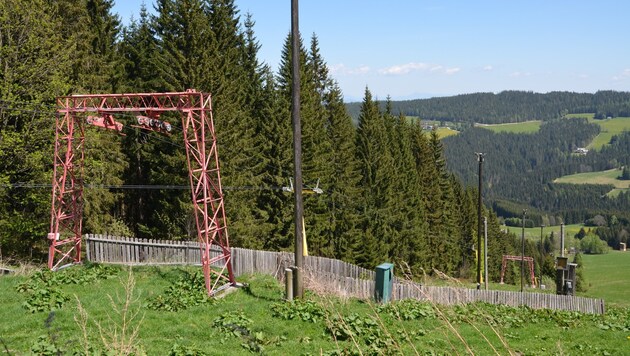 Schlusspunkt beim ehemaligen Skigebiet Hebalm in der Steiermark (Bild: Jakob Traby)