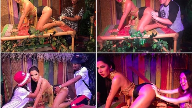 Die Wachsfigur von Nicki Minaj animiert zu Sexübergriffen und muss nun bewacht werden. (Bild: Twitter)