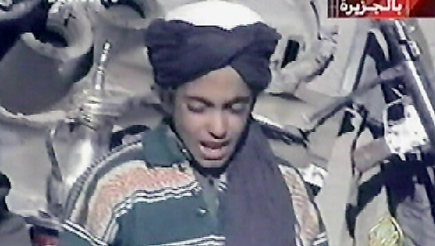 Hamza bin Laden auf einem Bild, das im Jahr 2001 entstanden sein dürfte (Bild: EPA)