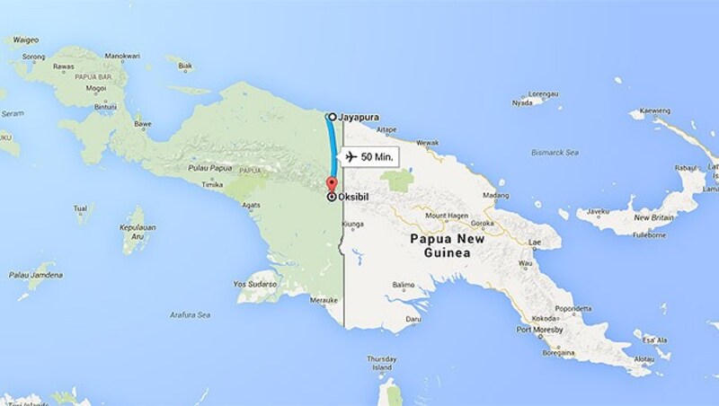Ein Passagierflugzeug mit 54 Menschen an Bord ist im bergigen Ostindonesien abgestürzt. (Bild: Google Maps)