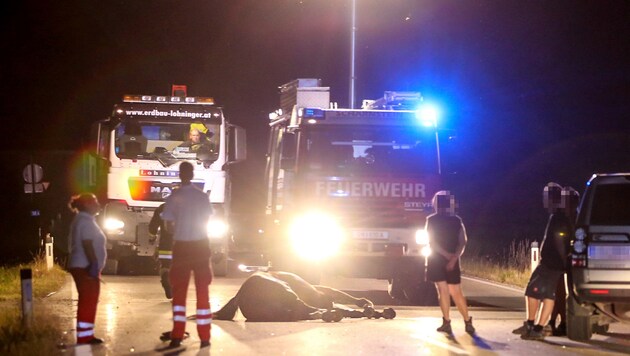 Der Motorradfahrer dürfte das Pferd aufgrund von dessen dunkler Färbung zu spät gesehen haben. (Bild: APA/LAUMAT.AT/MATTHIAS LAUBER)