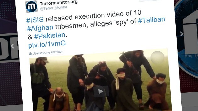 Dieses IS-Hinrichtungsvideo geht selbst den radikalislamischen Taliban zu weit. (Bild: Twitter.com)