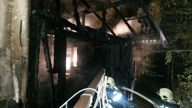 Das Waldhaus in Velden brannte komplett nieder. (Bild: Hermann Sobe)