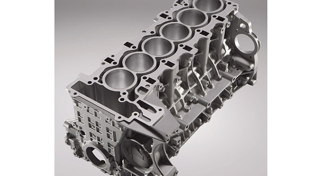 Das Aluminiumgehäuse eines Reihensechszylinders bei BMW (Bild: Hersteller)
