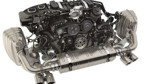 Der 3,8-Liter-Sechszylinder-Boxermotor aus dem Porsche 911 Carrera S (Bild: Hersteller)