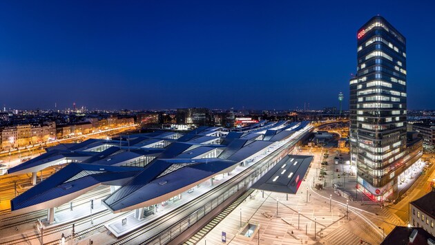 Der neue Wiener Hauptbahnhof überzeugt auch mit seinem äußerst modernen Design. (Bild: Pierer&Pierer)