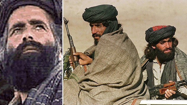 Mullah Omar (li.), Taliban-Kämpfer in Afghanistan (Bild: AP, AFP)