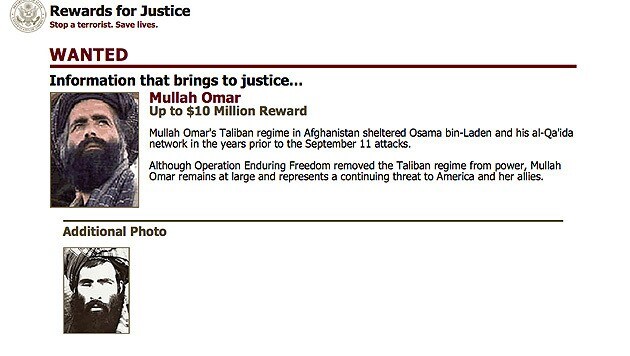 Mullah Omar auf der "Most Wanted"-Seite des US-Außenministeriums (Bild: AP)