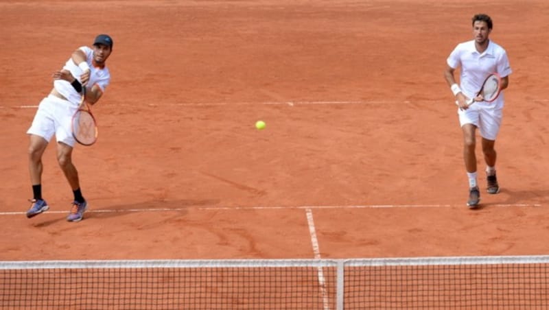 Das niederländische Doppel Jean-Julien Rojer/Robin Haase (Bild: APA/EPA/ROLAND SCHLAGER)