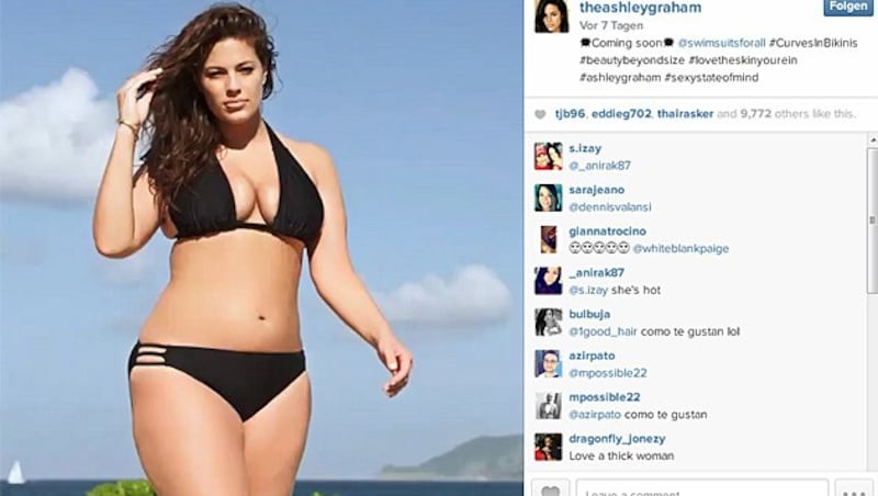 Ashley Graham ist stolz auf ihre Kurven. (Bild: instagram.com/theashleygraham)