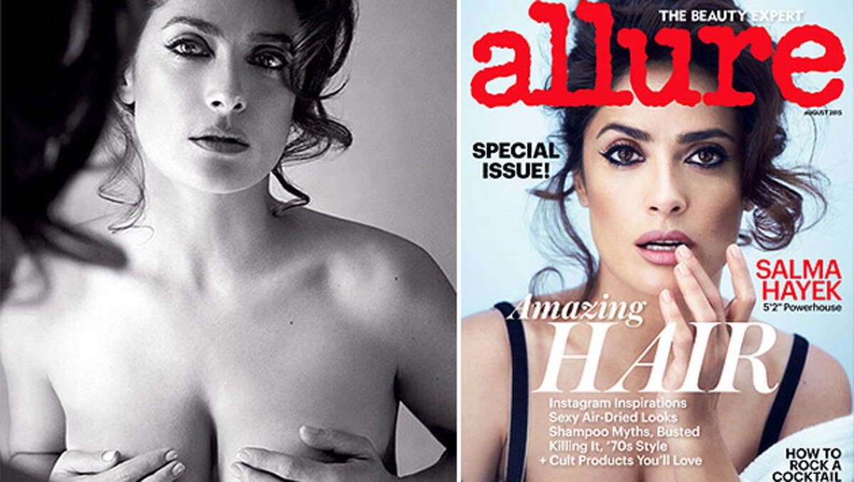 Nein Zu Botox Salma Hayek Posiert Oben Ohne Fur Allure Magazin Krone At