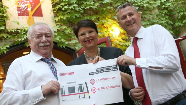 Michael Häupl, Renate Brauner und Georg Niedermühlbichler haben klare Forderungen an den Bund. (Bild: Zwefo)