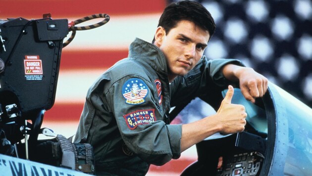 Tom Cruise als "Maverick" in "Top Gun" (1986) (Bild: Paramount Pictures)