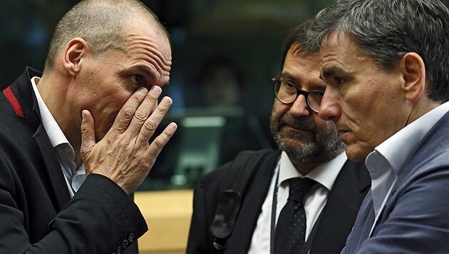 Der griechische Finanzminister Yanis Varoufakis zu Beginn der früh gescheiterten Gespräche (Bild: APA/EPA/Julien Warnand)