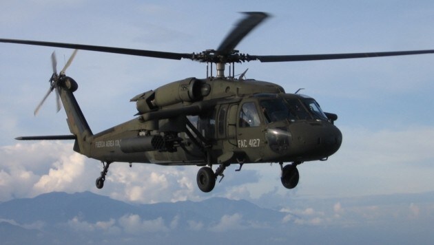 Ein UH 60 Blackhawk der kolumbianischen Streitkräfte (Bild: wikipedia.org./FFMM Colombia (Symbolbild))