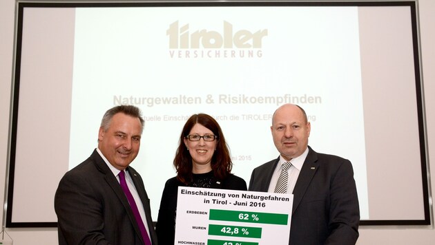 Marketing-Chef Reiter, Steiner und Vorstand Schieferer präsentierten die überraschenden Ergebnisse. (Bild: FISCHER ANDREAS)