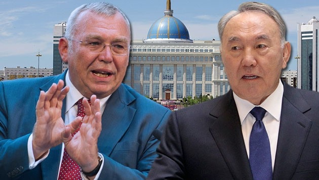 Kasachstan-Präsident Nasarbajew soll unserem Ex-Kanzler 33.333 €/Monat für Lobbying gezahlt haben. (Bild: AP, dpa, APA/EPA/IGOR KOVALENKO)
