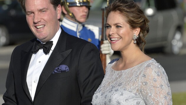 Prinzessin Madeleine und Chris O‘Neil sind zum dritten Mal Eltern geworden. (Bild: AP)