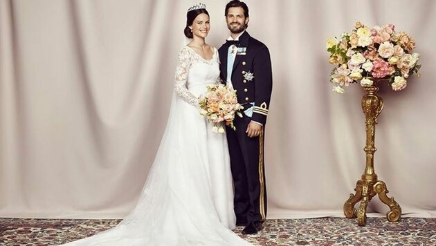 Das offizielle Hochzeitsfoto von Prinz Carl Philip und seiner Sofia. (Bild: Kungahuset.se/Mattias Edwall)