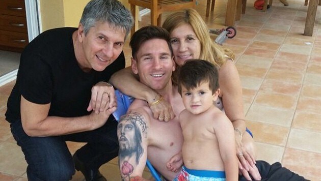 Kurzurlaub mit der Familie. Mittlerweile geigt Lionel Messi für Argentinien bei der Copa America. (Bild: Instagram)