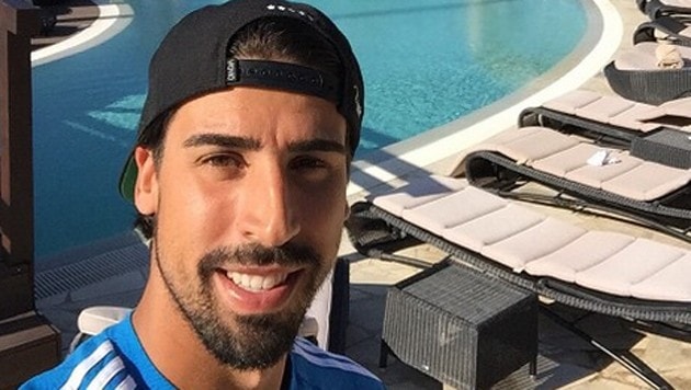 Sami Khedira macht nur kurz Urlaub. Er will bald für seinen neuen Klub Juventus Kondition schinden. (Bild: Instagram)