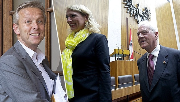 ÖVP-Klubchef Lopatka (li.): Wechsel von Nachbaur und Co. "reine Fantasie". (Bild: APA/GEORG HOCHMUTH, APA/ERWIN SCHERIAU)
