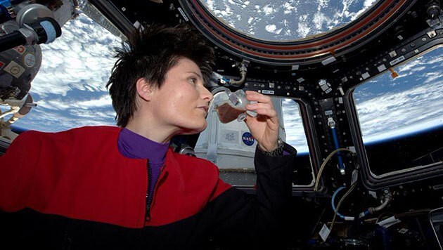 Samantha Cristoforetti in der Internationalen Raumstation ISS (Bild: NASA)