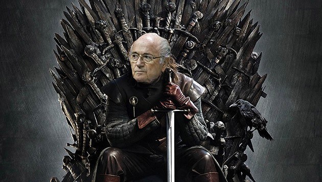 Auf dem Eisernen Thron aus "Game of Thrones" könnte Blatter sich wohlfühlen. (Bild: buzzfeed.com)