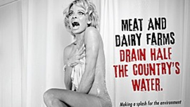 Erst vor Kurzem setzte sich Pamela Anderson nackt für ein Leben ohne Fleisch ein. (Bild: peta.ort)
