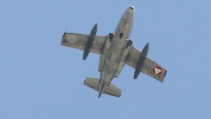 Bald nicht mehr über Österreich zu sehen: Eine Saab-105-Maschine des Bundesheeres bei einer Übung in Salzburg (Bild: Neumayr/SB)