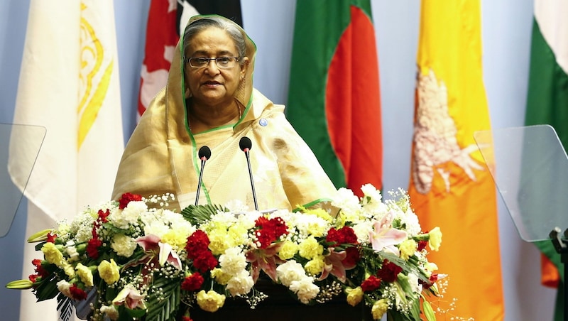 Bangladesh's Prime Minister Sheikh Hasina (Bild: APA/EPA/NARENDRA SHRESTHA/POOL)